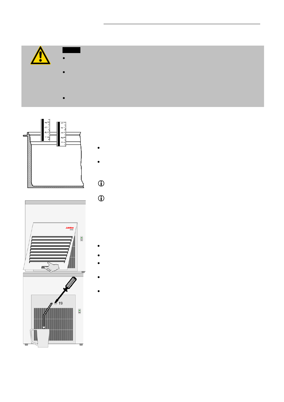 Filling / draining | JULABO FP45-HE Refrigerated and Heating Circulators User Manual | Page 23 / 79