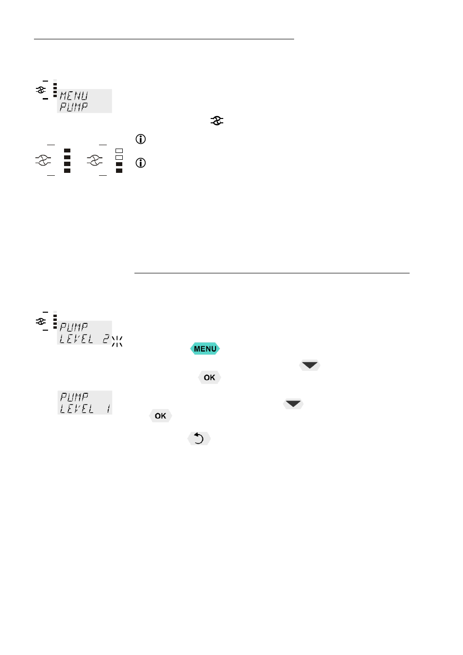 Menu pump - setting of pump pressure, E 38 | JULABO FP45-HE Refrigerated and Heating Circulators User Manual | Page 38 / 79