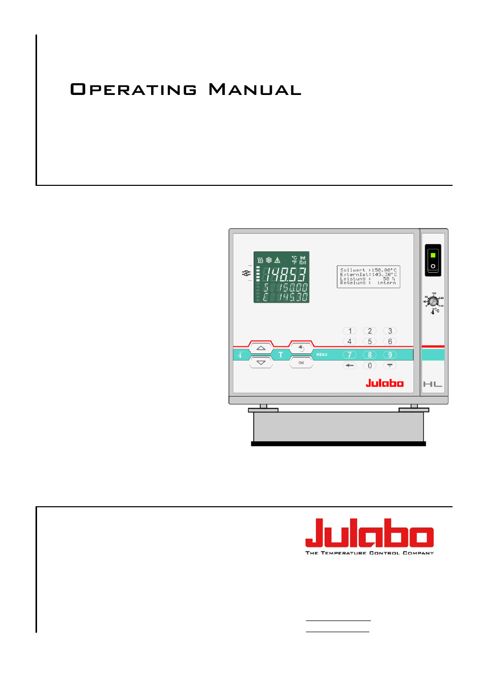 JULABO SL-26 Heating Circulators User Manual | 89 pages