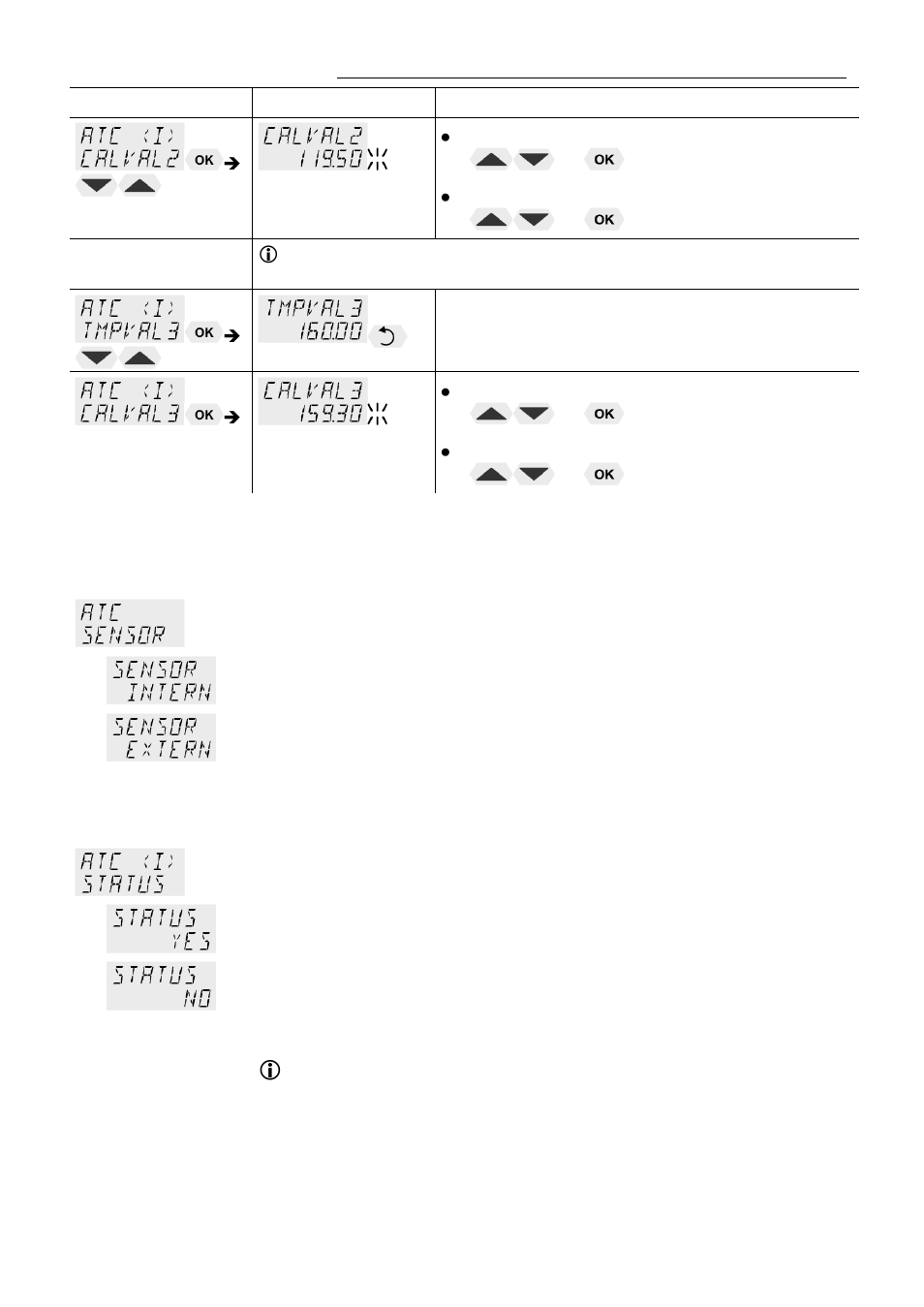 Atc sensor - internal / external, Atc status - yes / no | JULABO SE-Z Heating Circulators User Manual | Page 51 / 78
