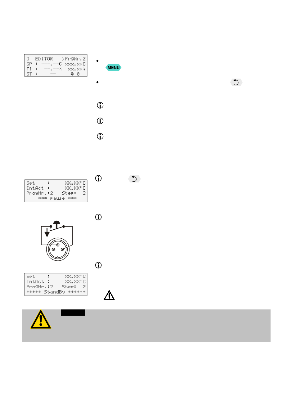 Editing after start, Interrupting a program | JULABO FW95-SL Ultra-Low Refrigerated Circulators User Manual | Page 39 / 93