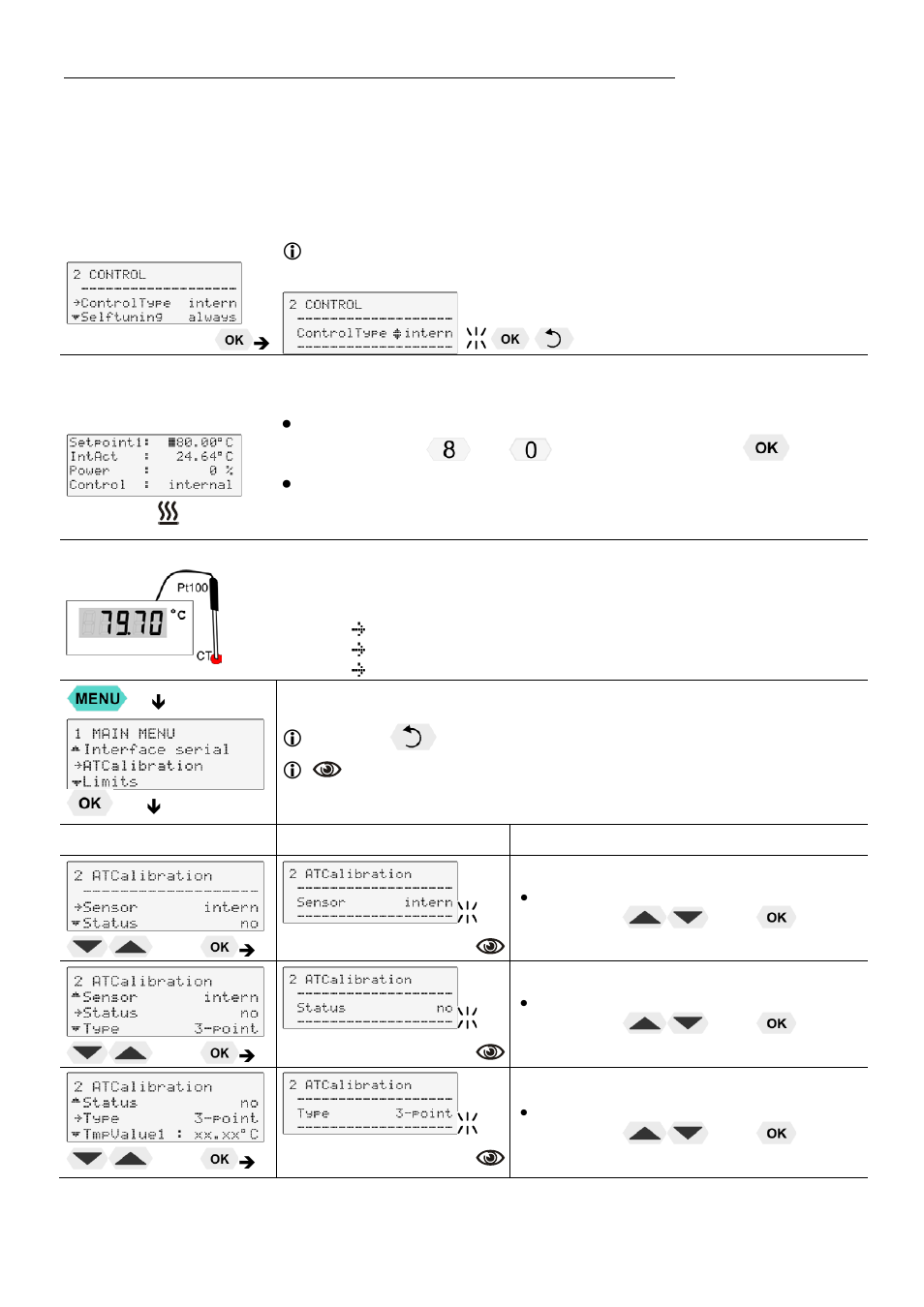 Example: 3-point calibration for internal control | JULABO FW95-SL Ultra-Low Refrigerated Circulators User Manual | Page 64 / 93