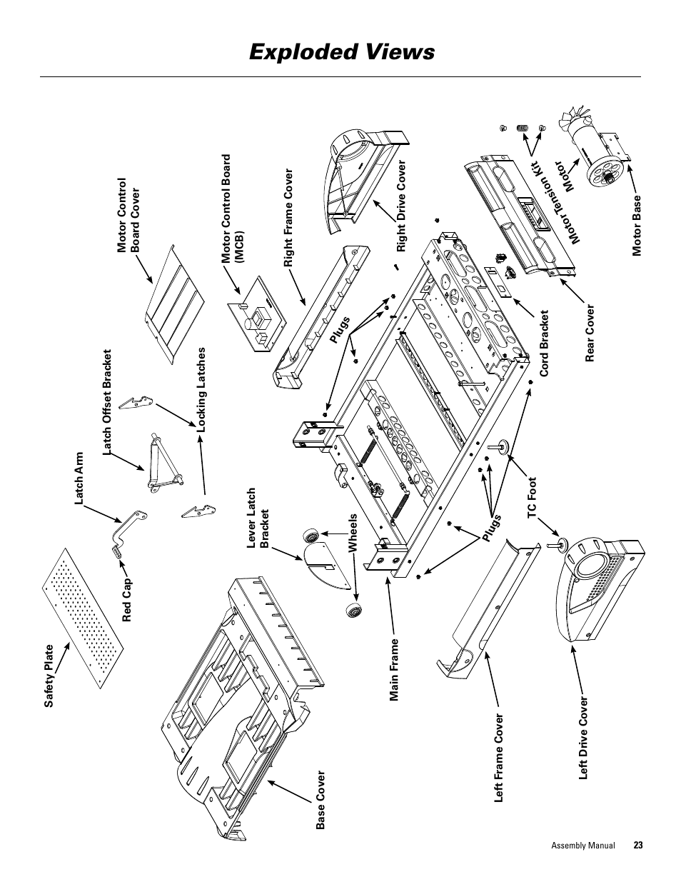 Exploded views | Bowflex TreadClimber 3000 User Manual | Page 27 / 28