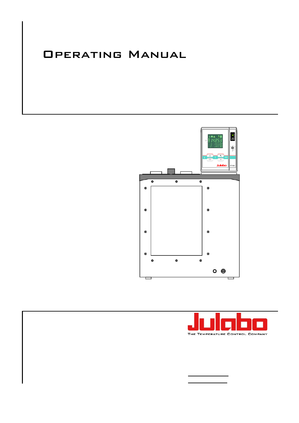 JULABO ME-18V Visco-Baths User Manual | 62 pages