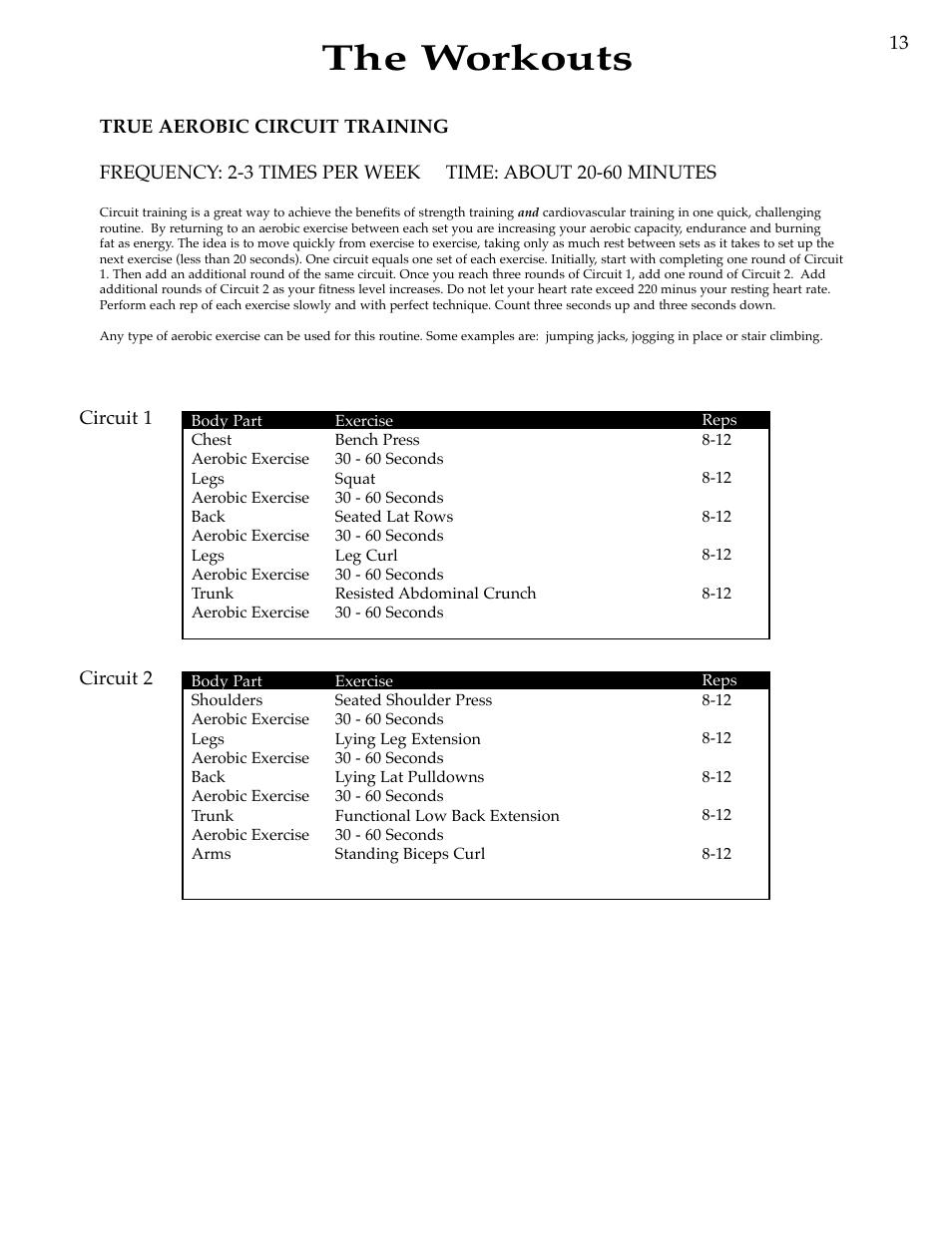 The workouts | Bowflex Motivator Strength Training System User Manual | Page 15 / 48