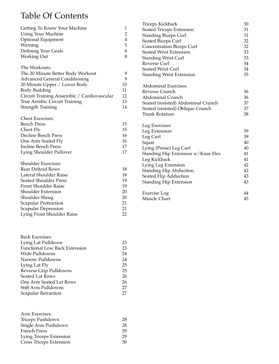 Bowflex Motivator Strength Training System User Manual | Page 2 / 48
