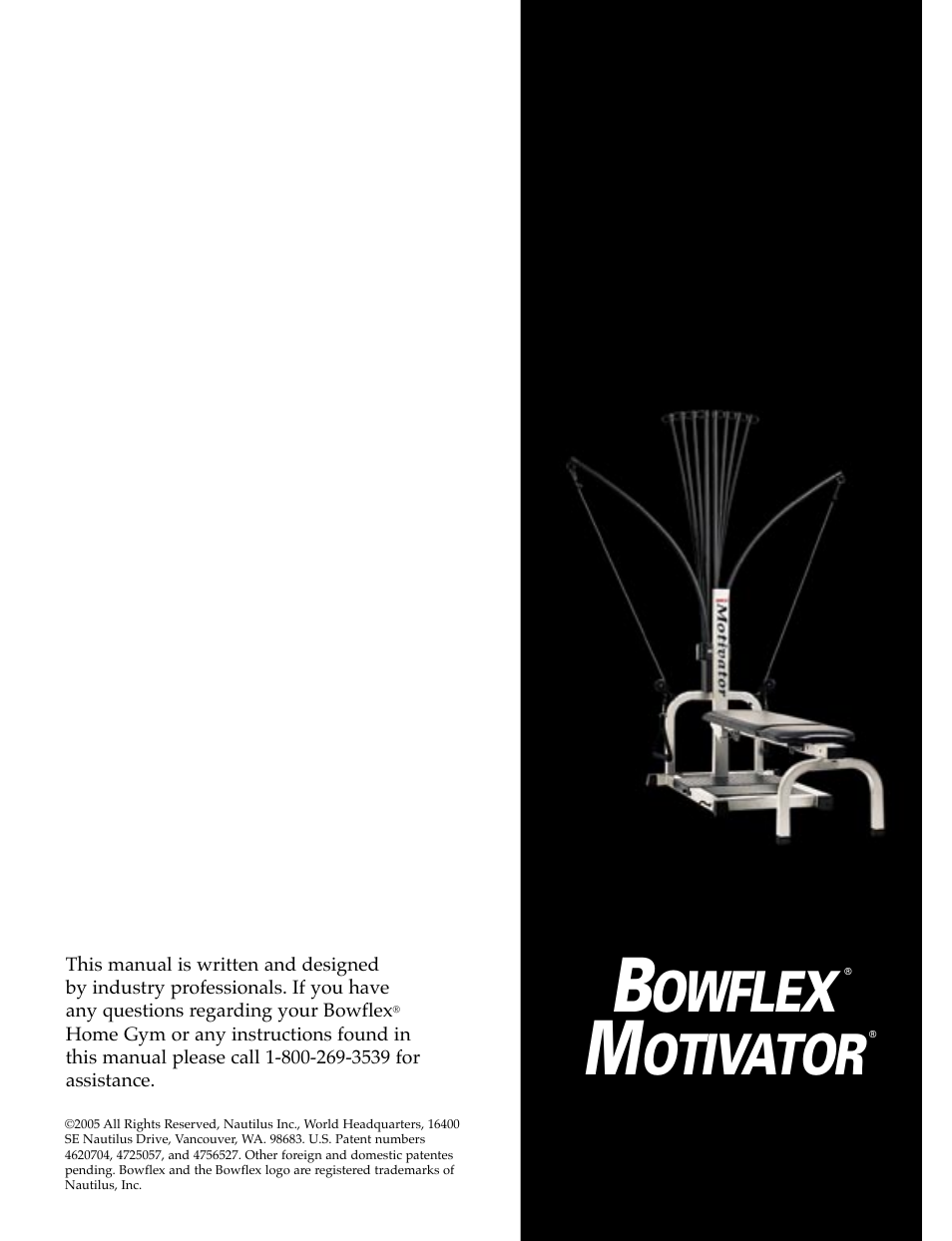 Owflex, Otivator | Bowflex Motivator Strength Training System User Manual | Page 48 / 48