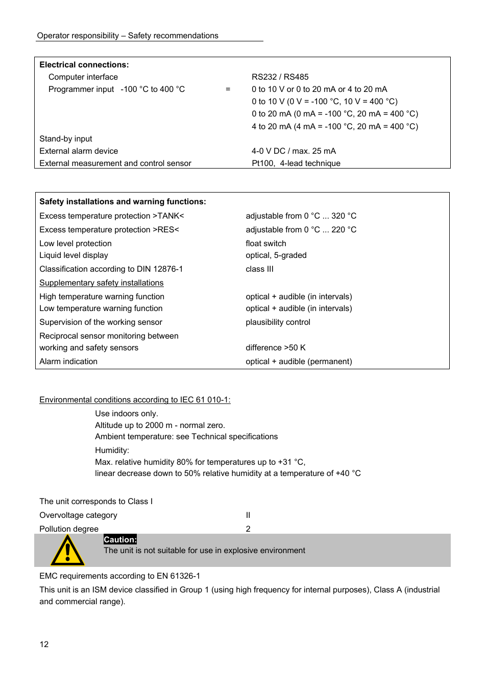 JULABO Magnum 91 Temperature System User Manual | Page 12 / 77