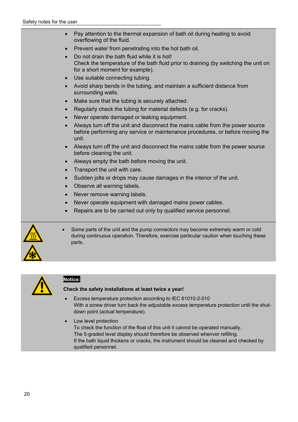 JULABO Magnum 91 Temperature System User Manual | Page 20 / 77