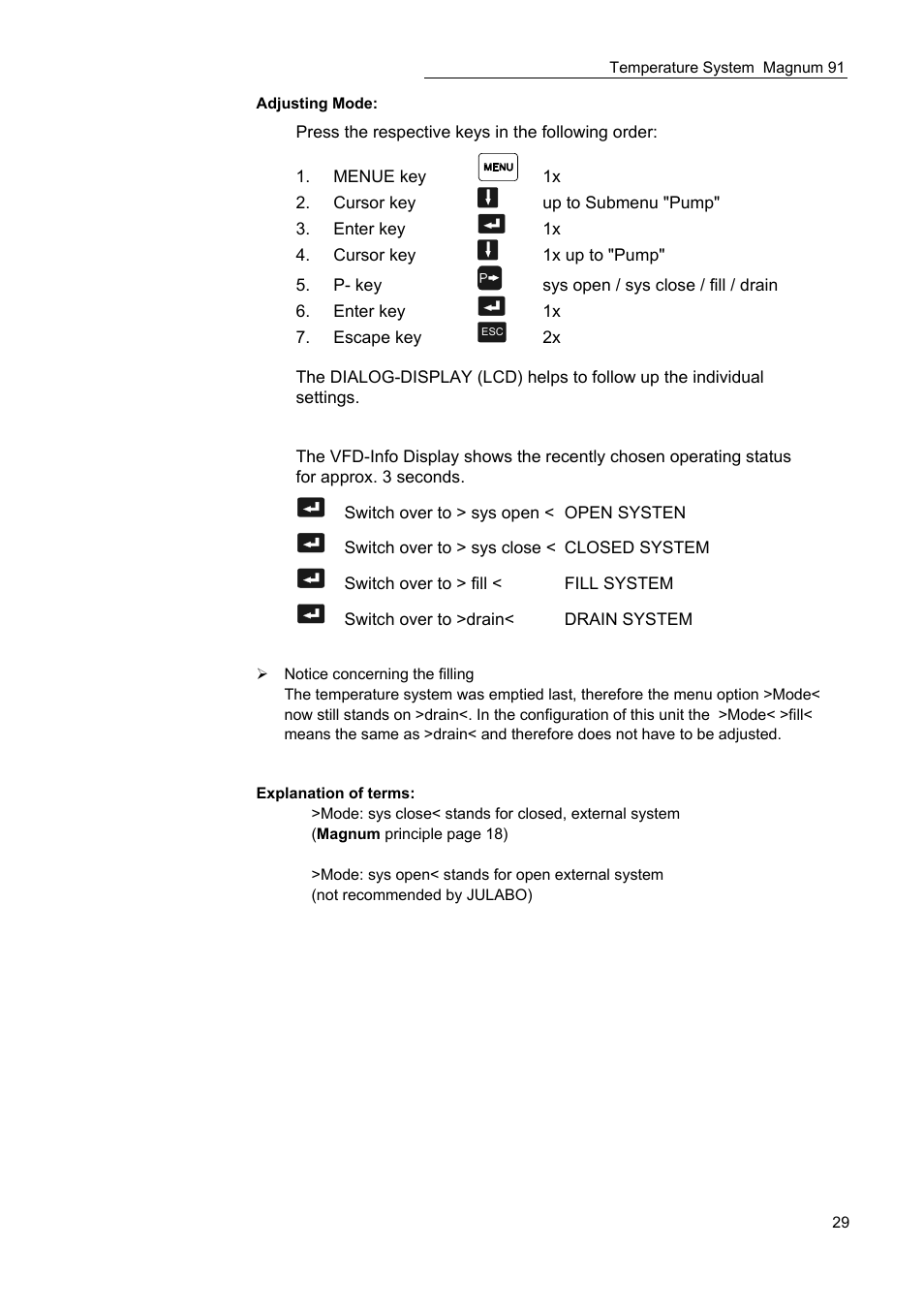 JULABO Magnum 91 Temperature System User Manual | Page 29 / 77