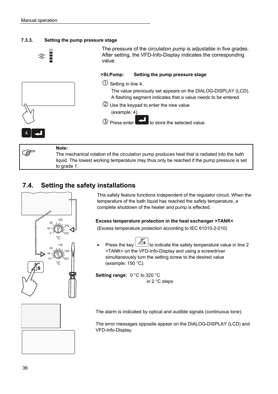 Setting the safety installations, Alarm code 14 | JULABO Magnum 91 Temperature System User Manual | Page 36 / 77