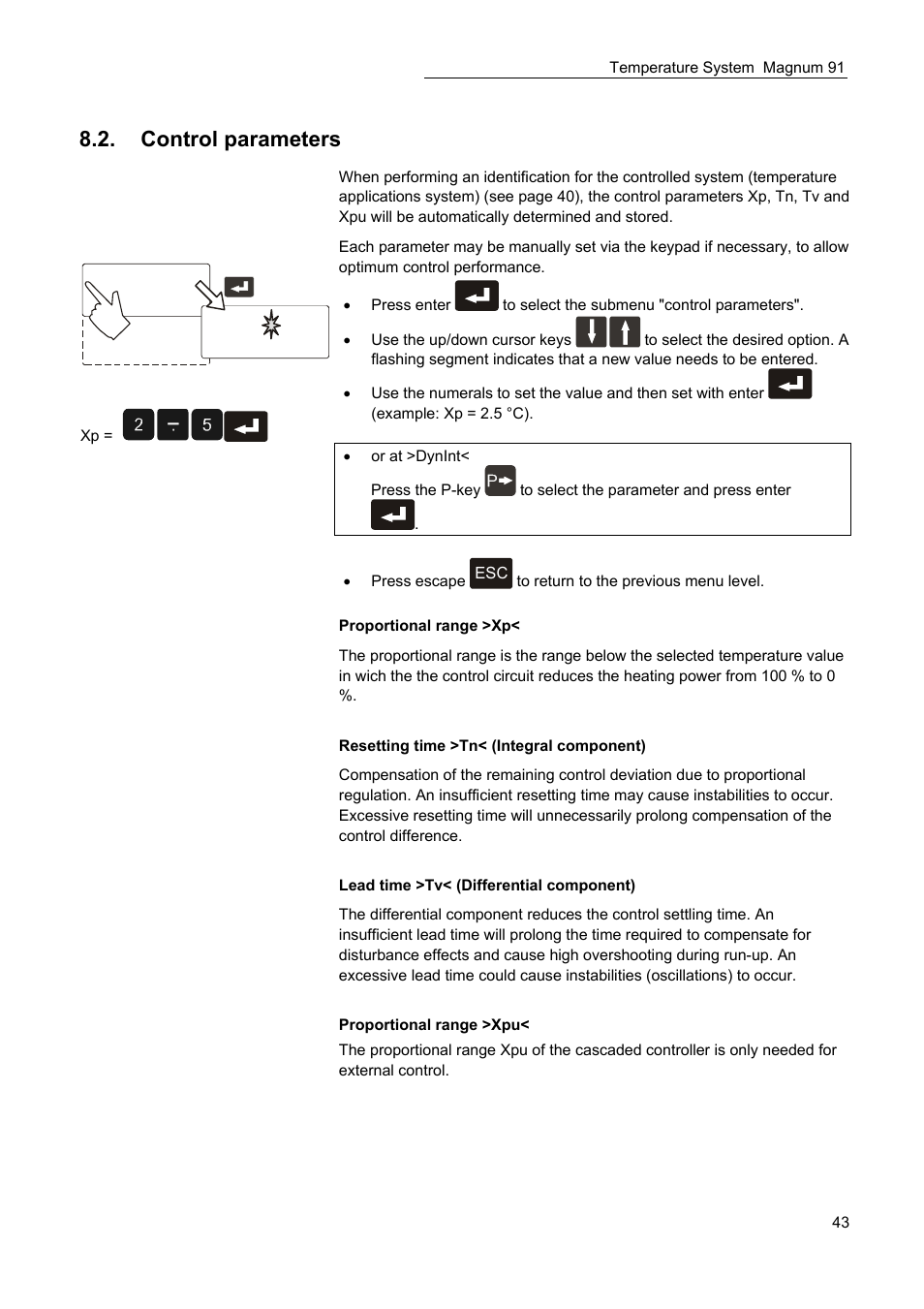 Control parameters | JULABO Magnum 91 Temperature System User Manual | Page 43 / 77