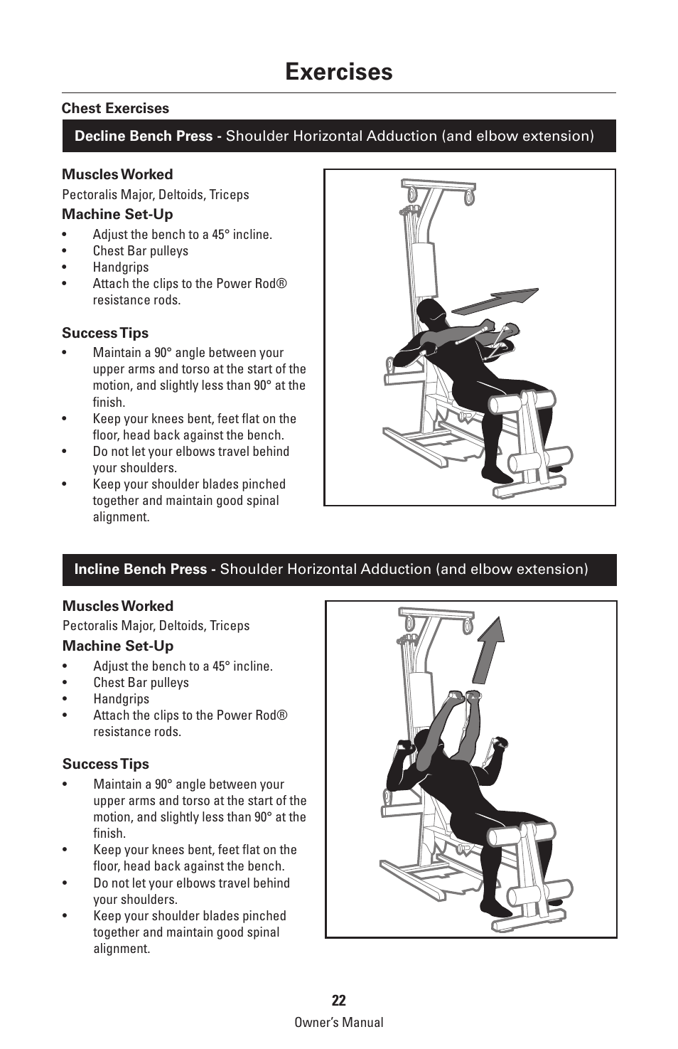 Exercises | Bowflex Classic Home Gym User Manual | Page 22 / 36
