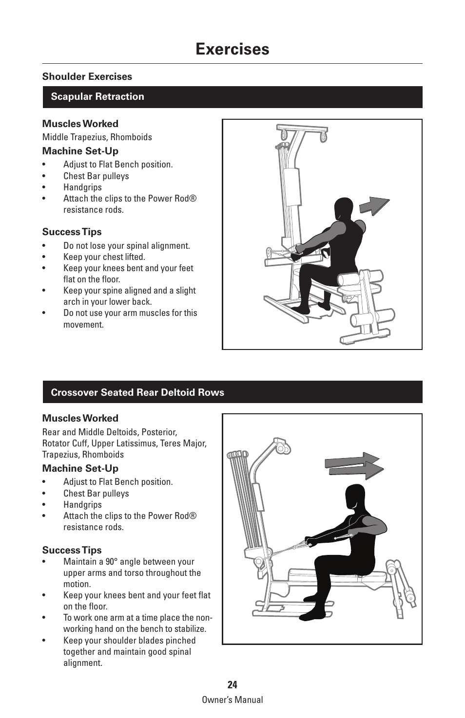 Exercises | Bowflex Classic Home Gym User Manual | Page 24 / 36