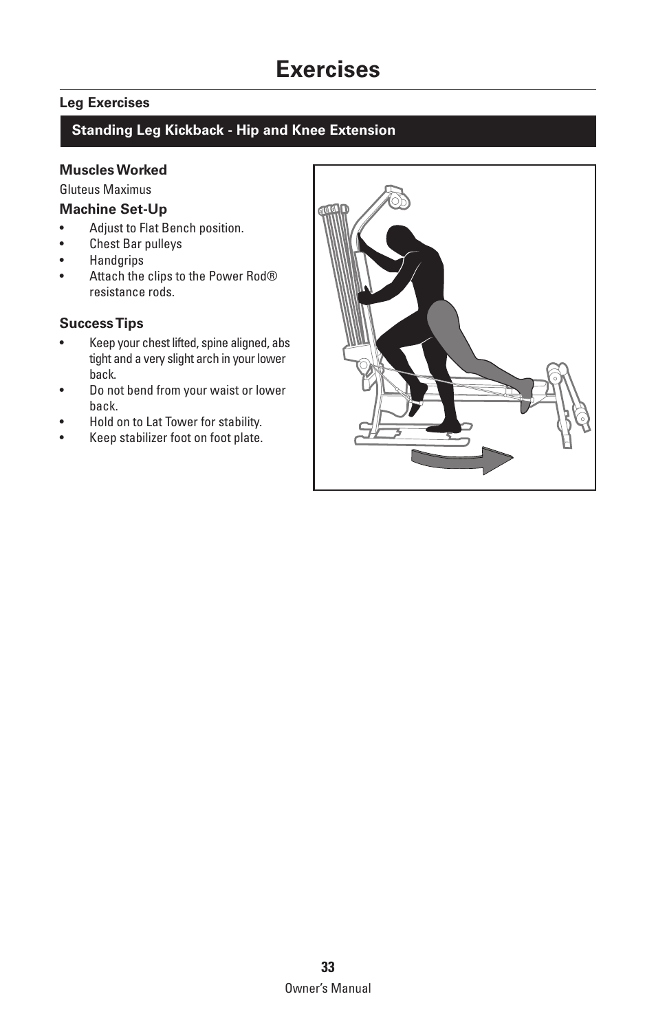 Exercises | Bowflex Classic Home Gym User Manual | Page 33 / 36
