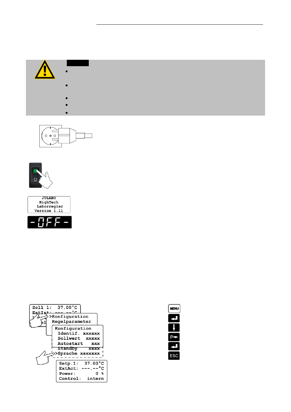 Operating procedures | JULABO LC 6 Programmable Controller User Manual | Page 19 / 50