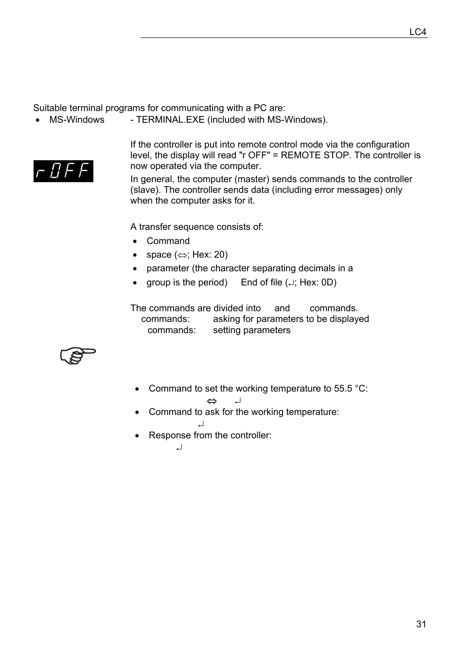 Remote control | JULABO LC 4 Temperature controller User Manual | Page 31 / 35