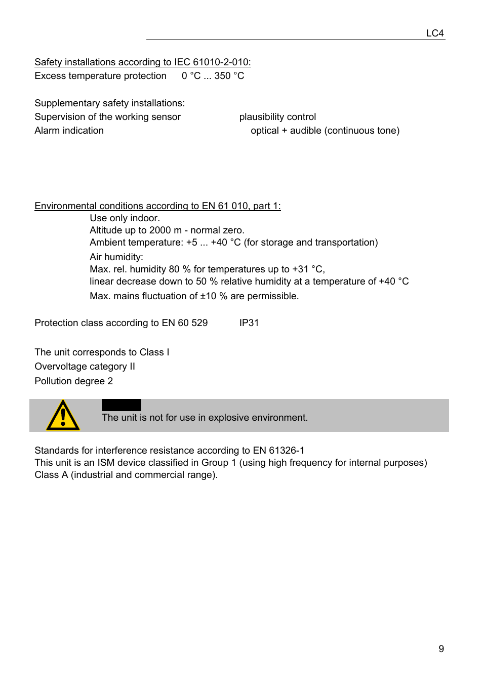 JULABO LC 4 Temperature controller User Manual | Page 9 / 35