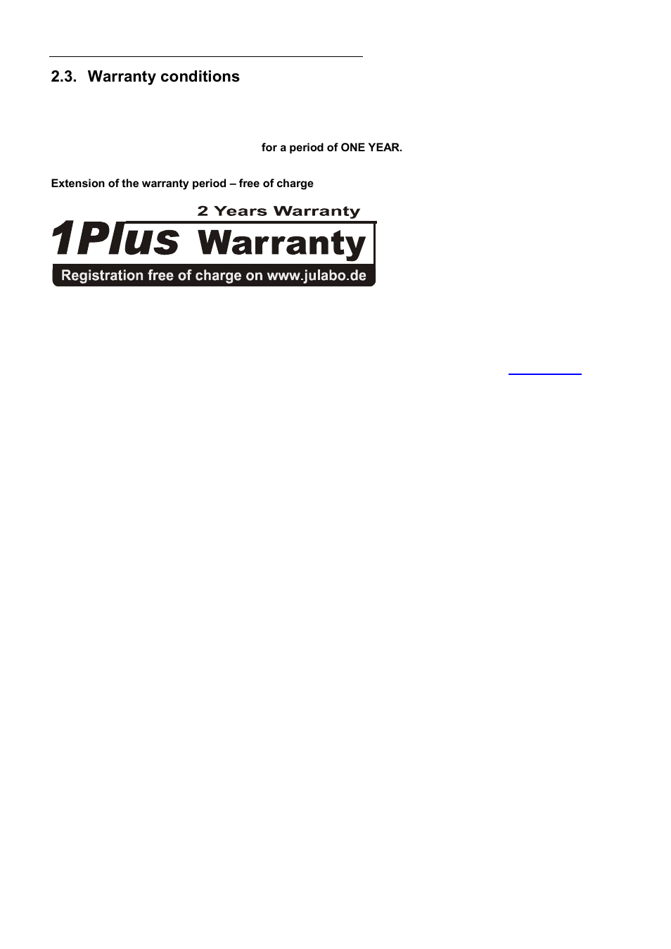 Warranty conditions | JULABO HT60-M3 High Temperature Circulator User Manual | Page 12 / 70