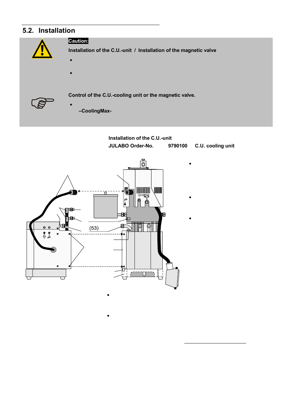 Installation | JULABO HT60-M3 High Temperature Circulator User Manual | Page 26 / 70