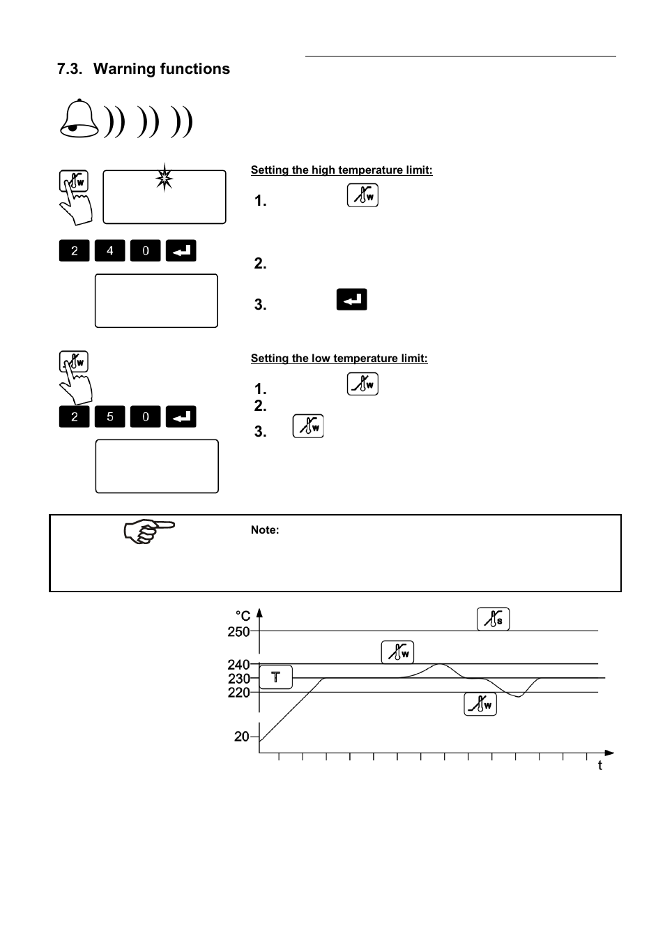 Warning functions | JULABO HT60-M3 High Temperature Circulator User Manual | Page 37 / 70