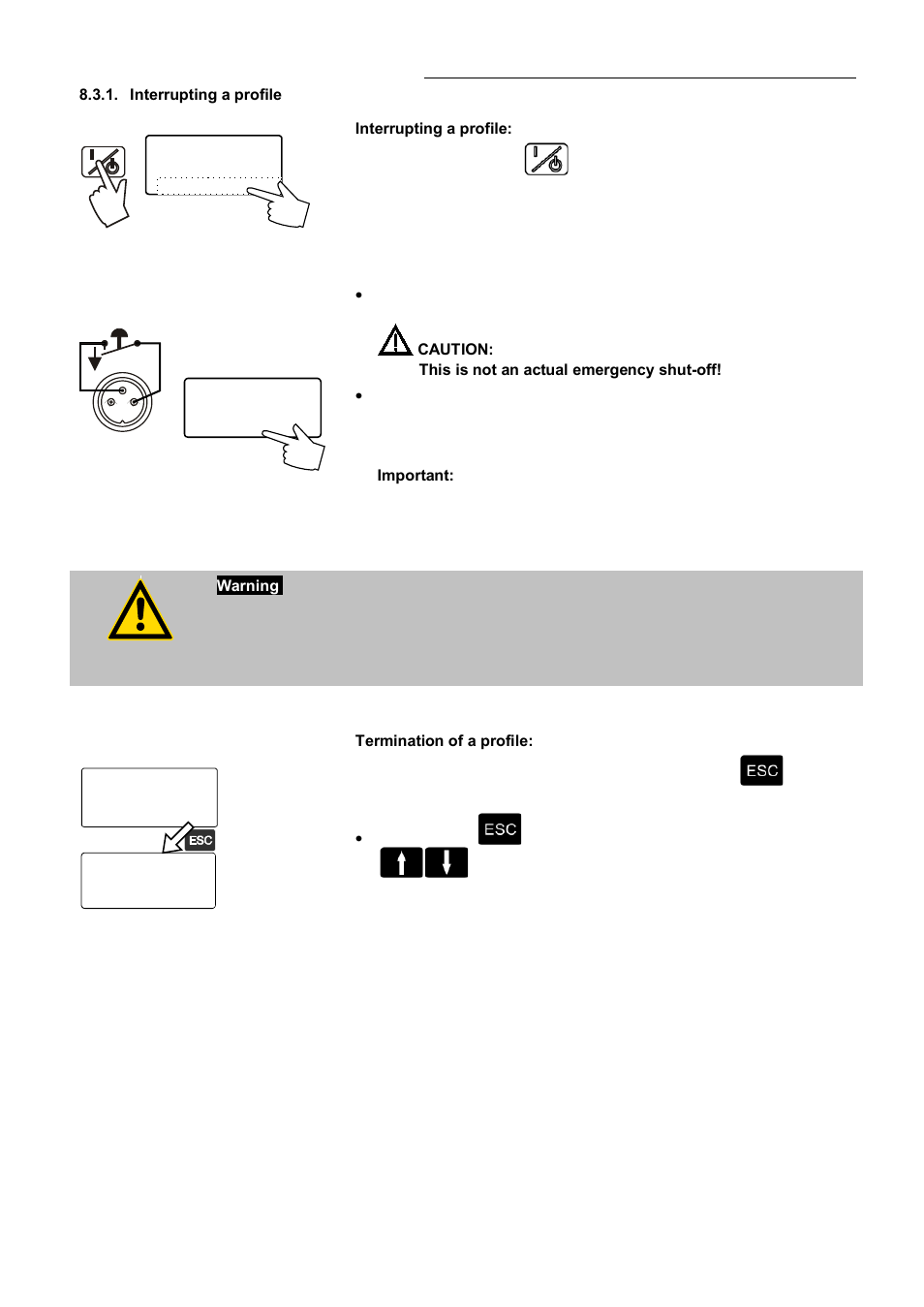 Interrupting a profile | JULABO HT60-M3 High Temperature Circulator User Manual | Page 49 / 70