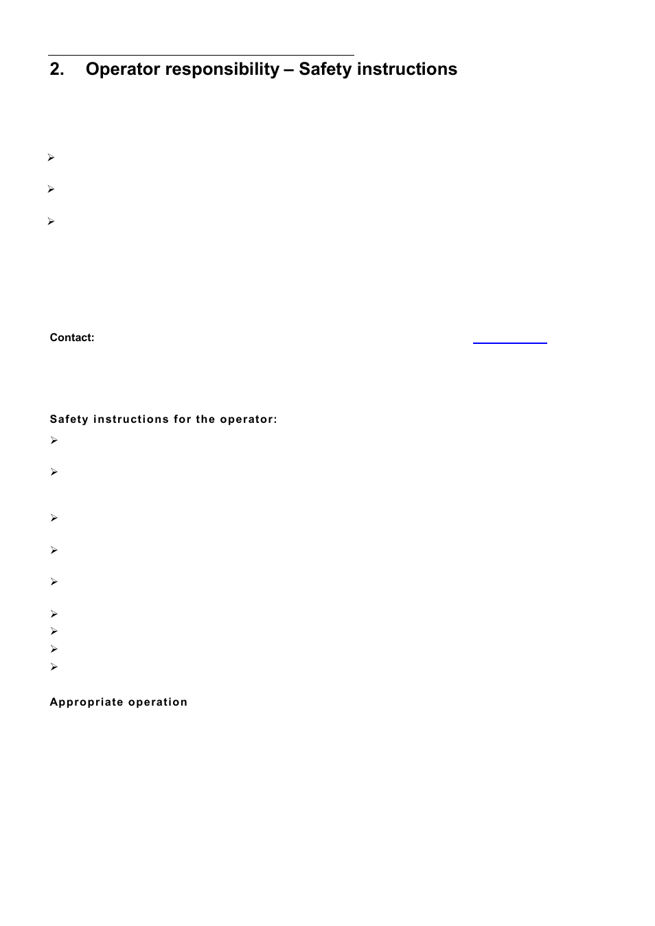 Operator responsibility – safety instructions | JULABO HT60-M3 High Temperature Circulator User Manual | Page 6 / 70