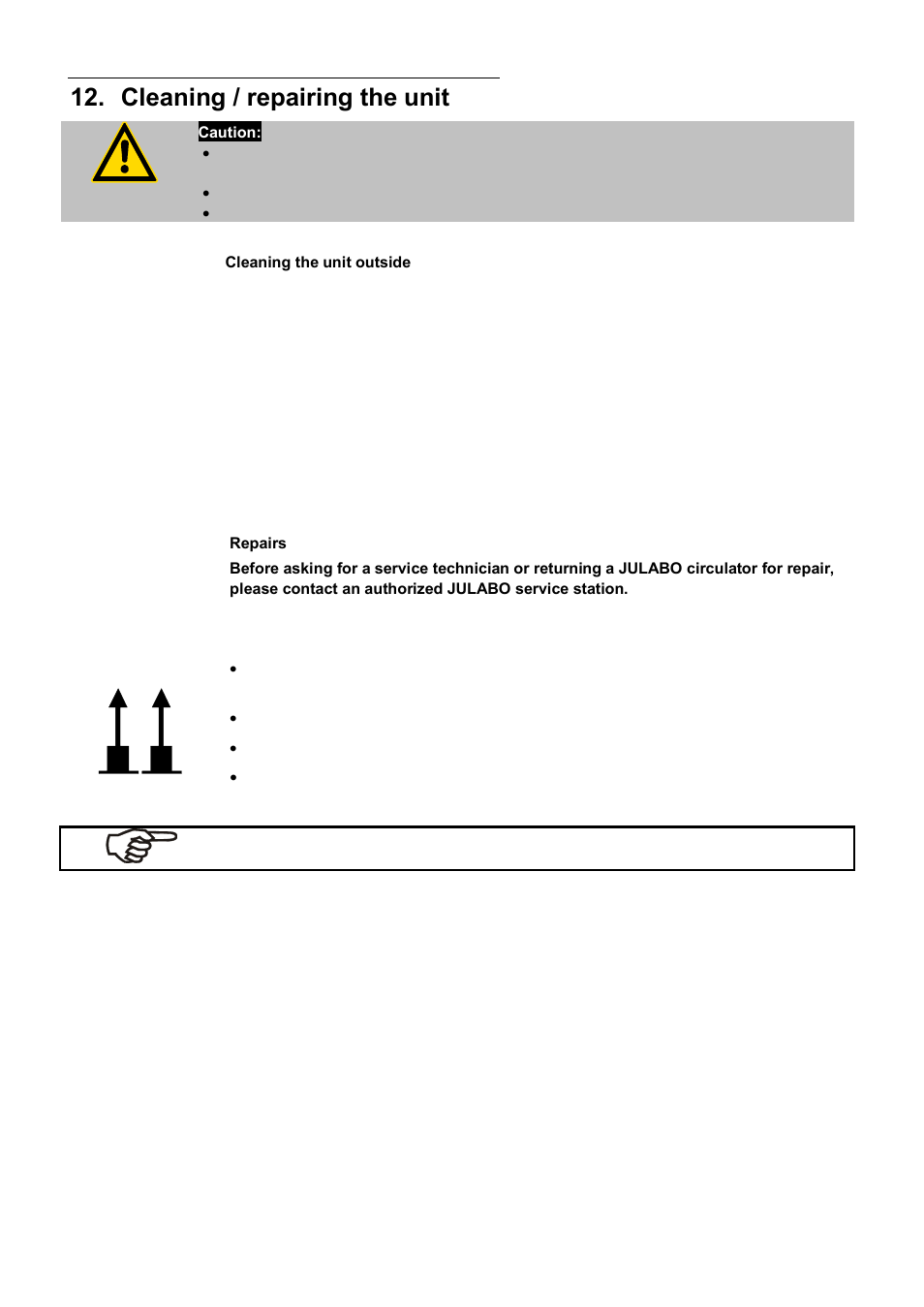 Cleaning / repairing the unit | JULABO HT60-M3 High Temperature Circulator User Manual | Page 70 / 70