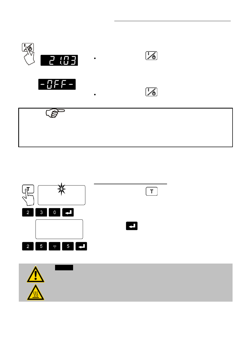 Manual operation, Start - stop, Setting the temperatures | JULABO HT30-M1 High Temperature Circulator User Manual | Page 33 / 67