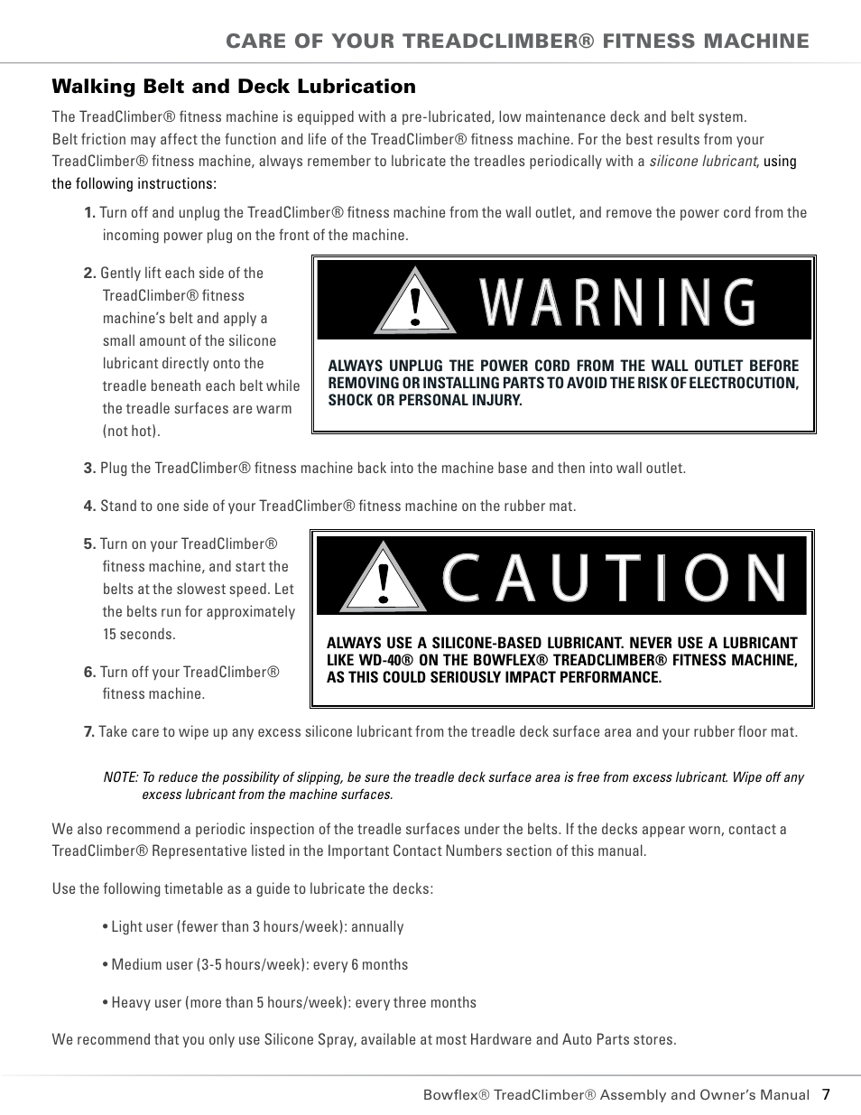 Bowflex TC5300 User Manual | Page 11 / 76