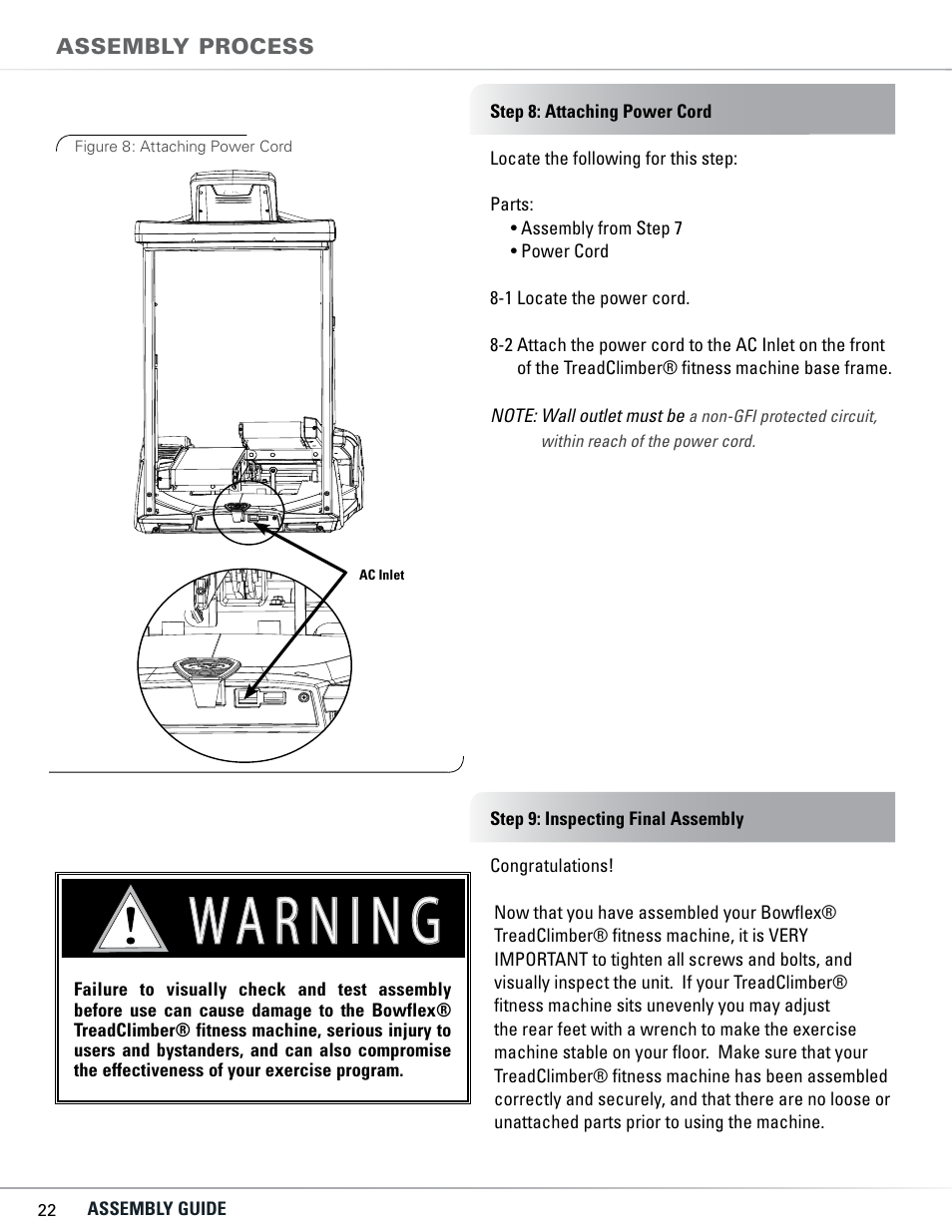 Bowflex TC5300 User Manual | Page 26 / 76