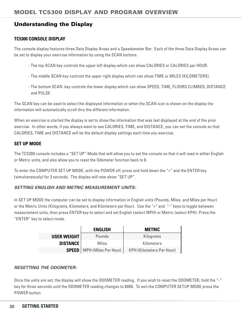 Bowflex TC5300 User Manual | Page 34 / 76