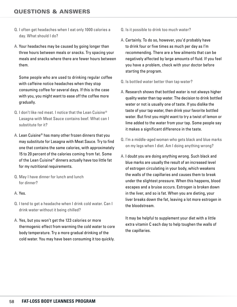 Questions & answers | Bowflex TC5300 User Manual | Page 62 / 76
