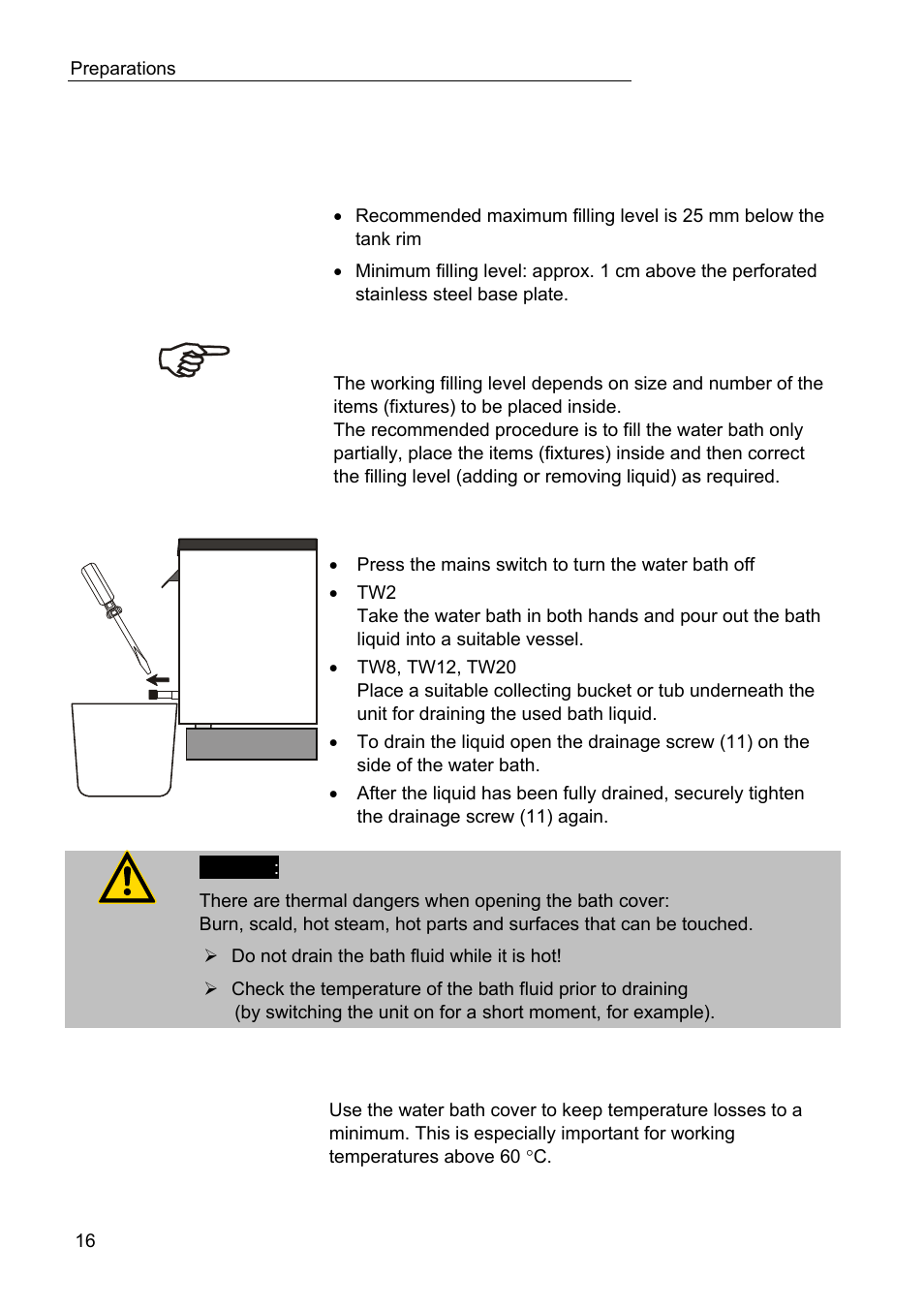 JULABO TW20 Water Baths User Manual | Page 16 / 22