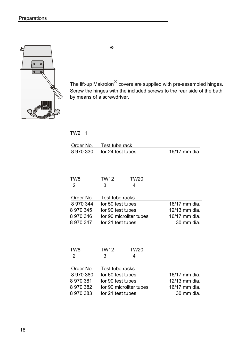 JULABO TW20 Water Baths User Manual | Page 18 / 22