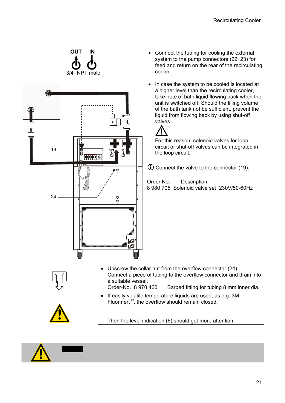 Connecting the external system | JULABO SC 10000w Eco-Series Recirculating Coolers User Manual | Page 21 / 48