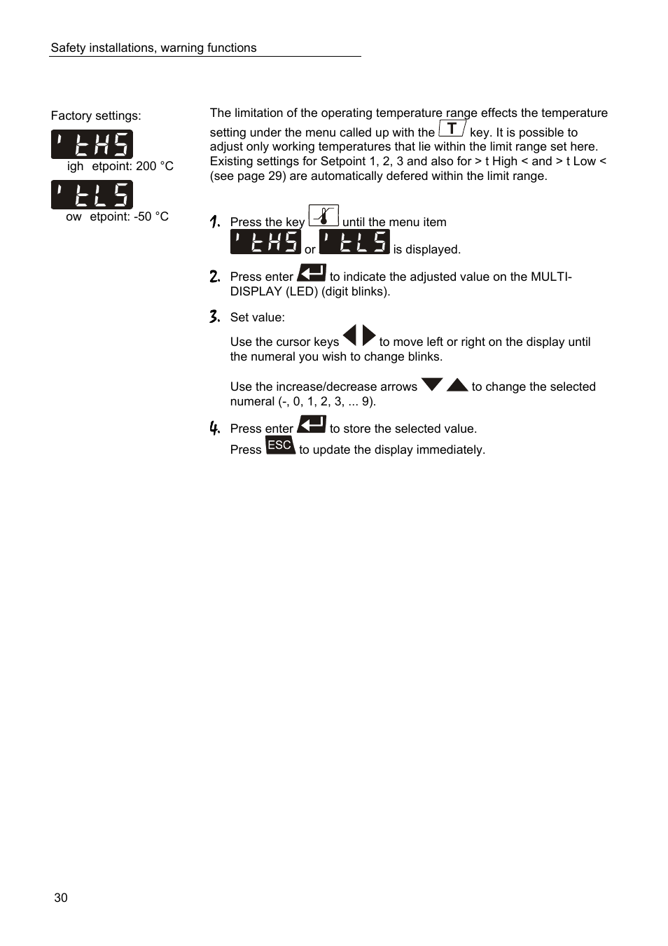 Limitation of the operating temperature range | JULABO SC 10000w Eco-Series Recirculating Coolers User Manual | Page 30 / 48