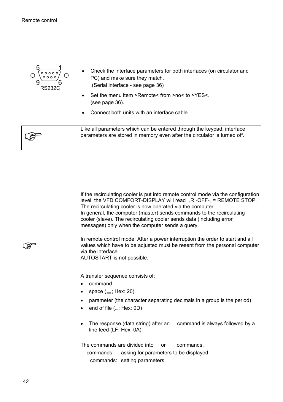 Remote control | JULABO SC 10000w Eco-Series Recirculating Coolers User Manual | Page 42 / 48