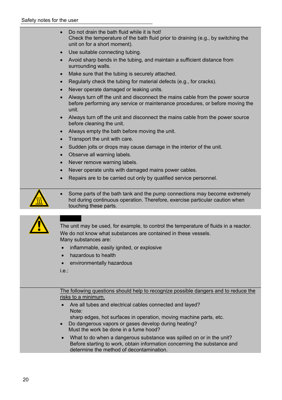 JULABO SC 10000w Professional Series Recirculating Coolers User Manual | Page 20 / 77