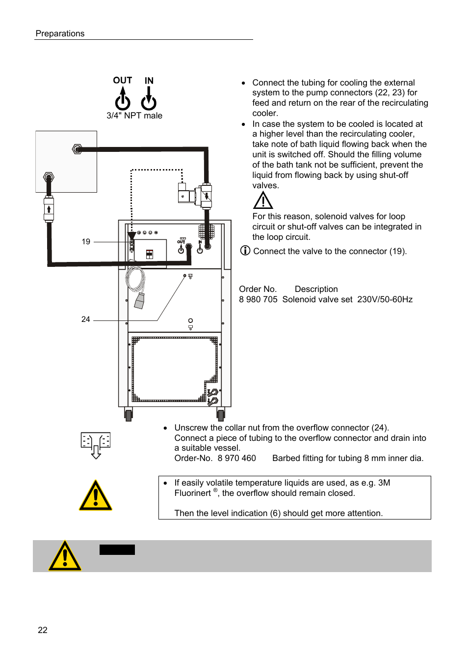 Connecting the external system | JULABO SC 10000w Professional Series Recirculating Coolers User Manual | Page 22 / 77