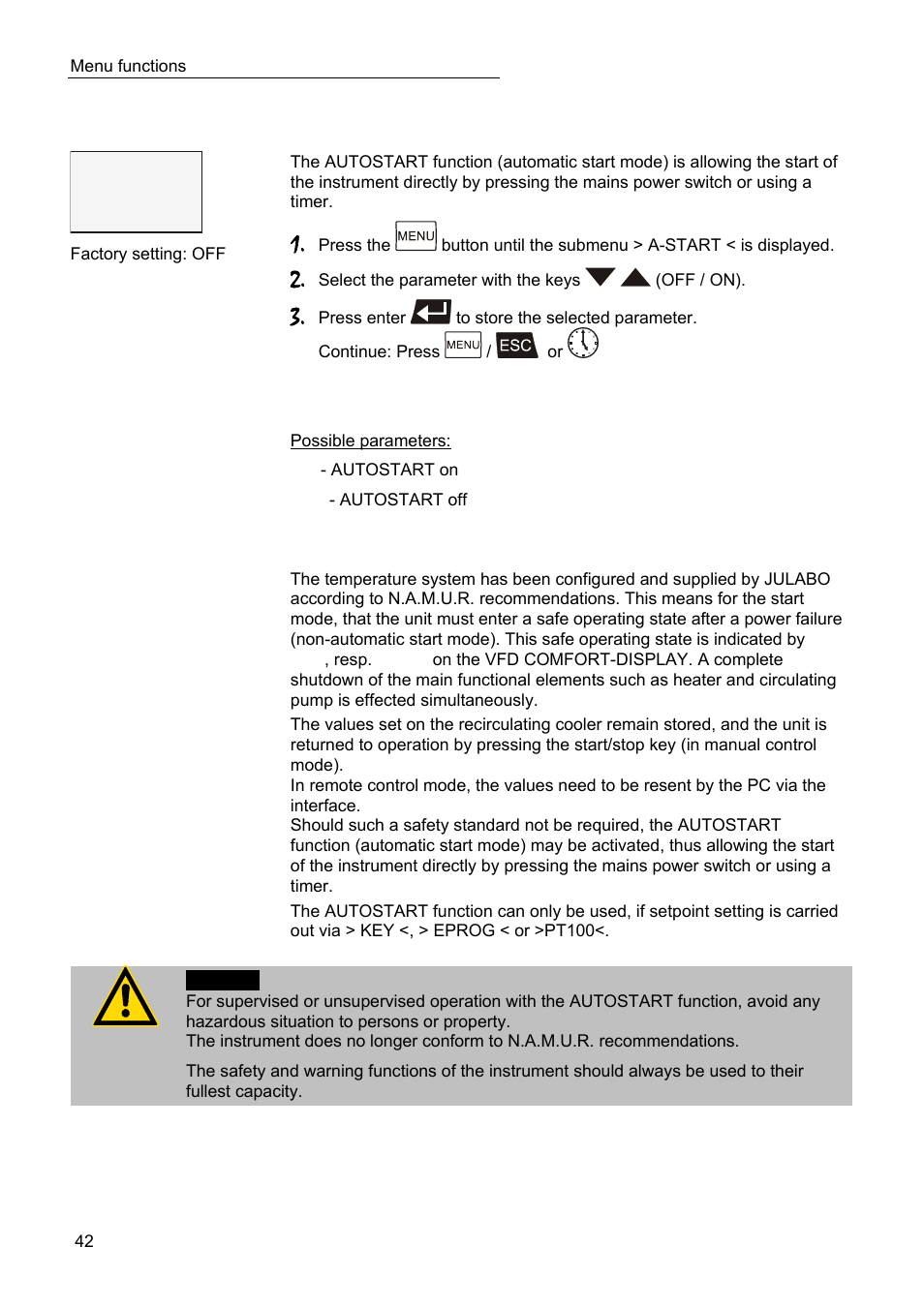 A-start off | JULABO SC 10000w Professional Series Recirculating Coolers User Manual | Page 42 / 77