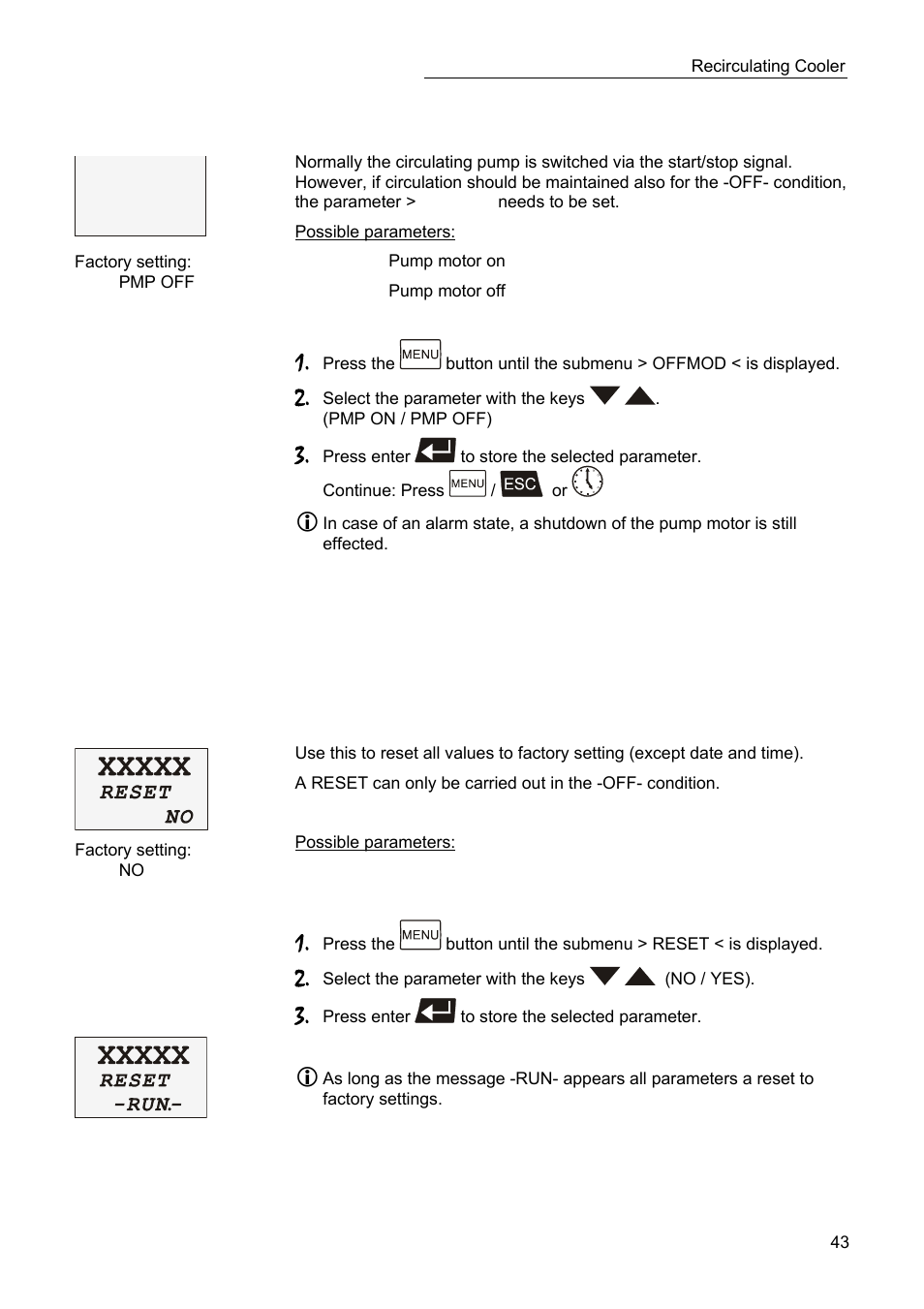 Offmode pmp off | JULABO SC 10000w Professional Series Recirculating Coolers User Manual | Page 43 / 77