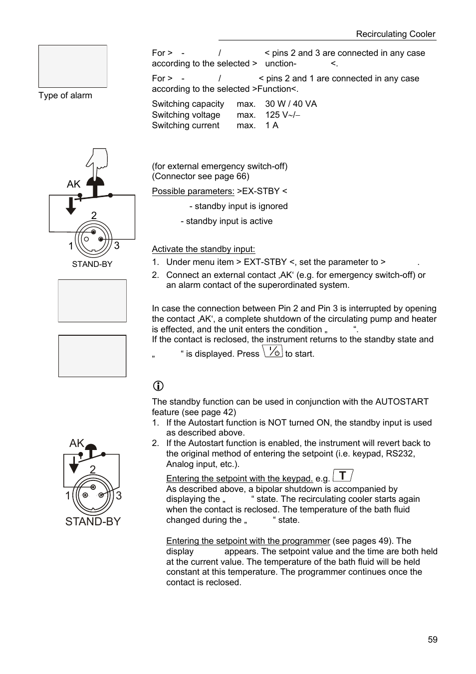 E off | JULABO SC 10000w Professional Series Recirculating Coolers User Manual | Page 59 / 77