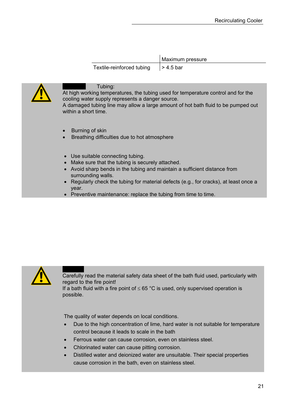 JULABO SC 2500w Eco-Series Recirculating Coolers User Manual | Page 21 / 48