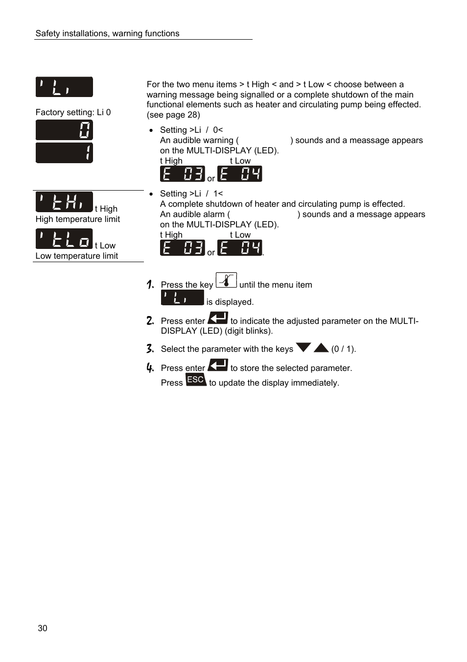 JULABO SC 2500w Eco-Series Recirculating Coolers User Manual | Page 30 / 48