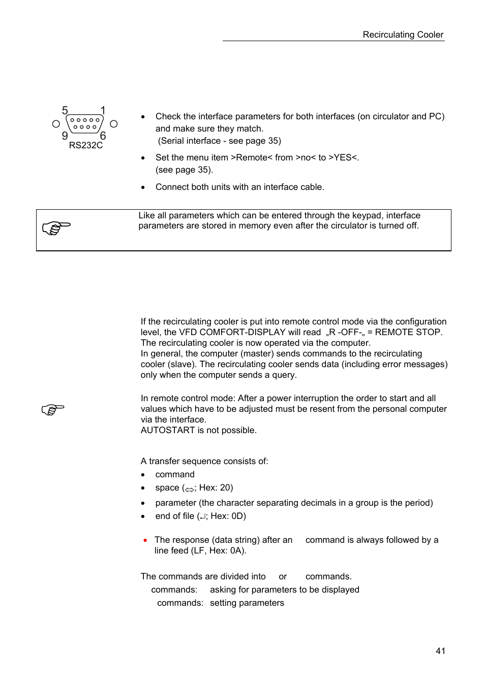 Remote control | JULABO SC 2500w Eco-Series Recirculating Coolers User Manual | Page 41 / 48