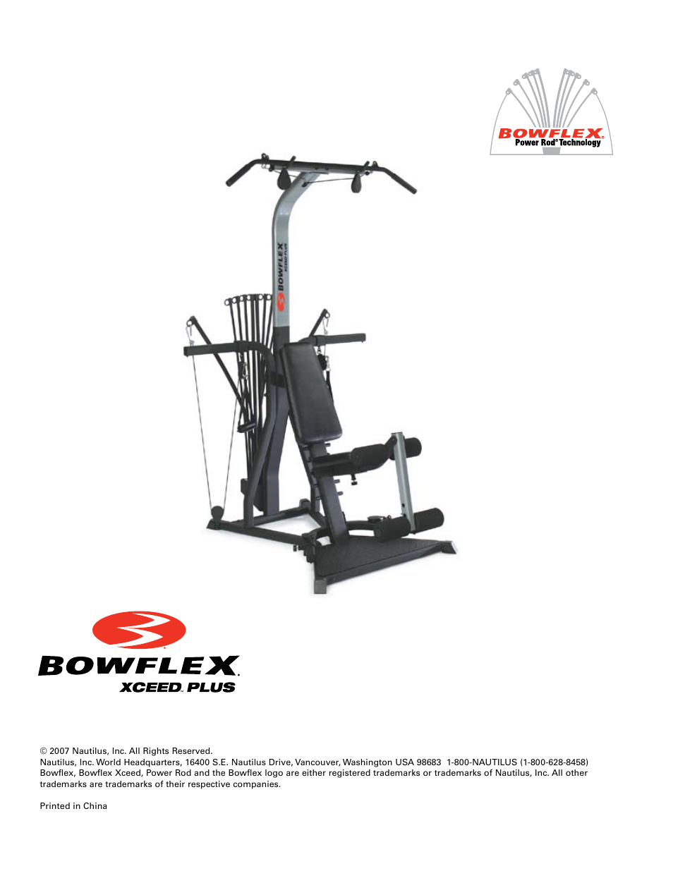 Bowflex Xceed Plus User Manual | Page 20 / 20