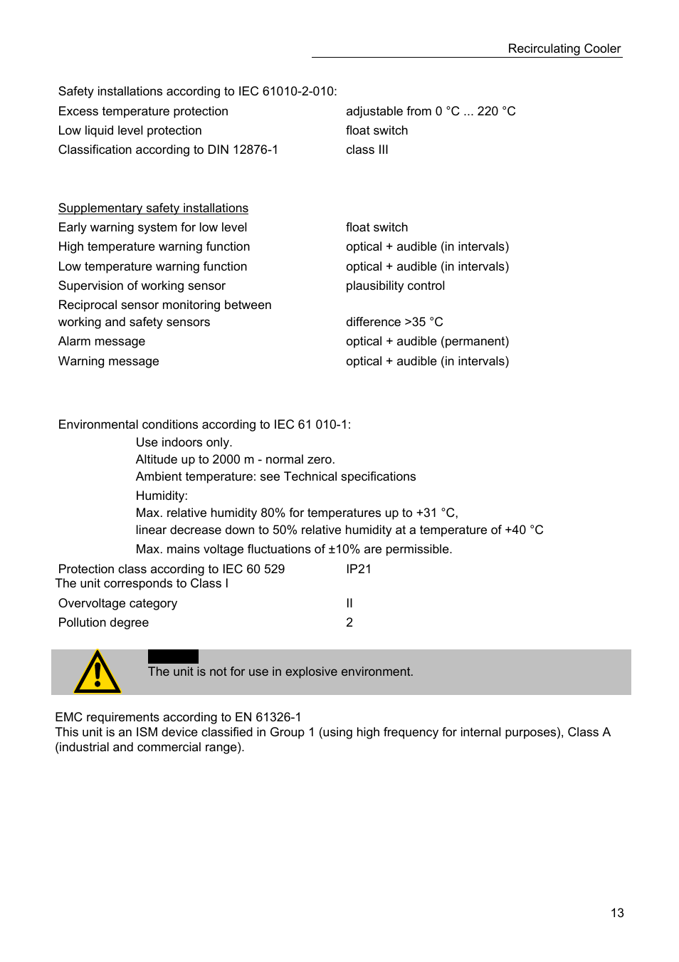 JULABO SC 2500w Professional Series Recirculating Coolers User Manual | Page 13 / 73