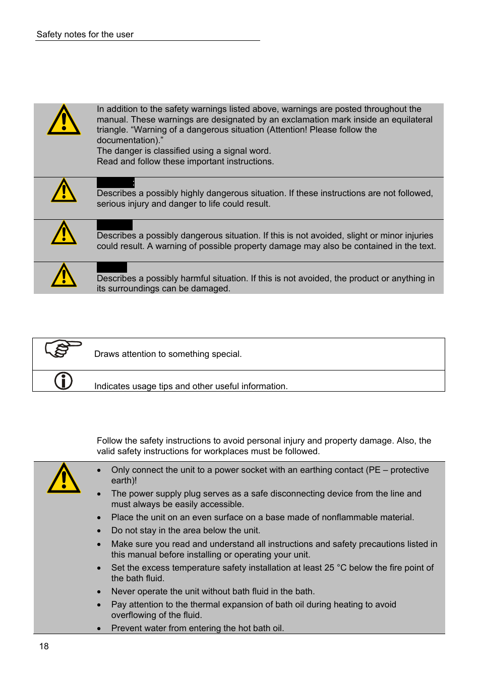 Safety instructions | JULABO SC 2500w Professional Series Recirculating Coolers User Manual | Page 18 / 73