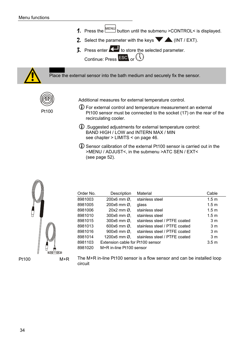 JULABO SC 2500w Professional Series Recirculating Coolers User Manual | Page 34 / 73